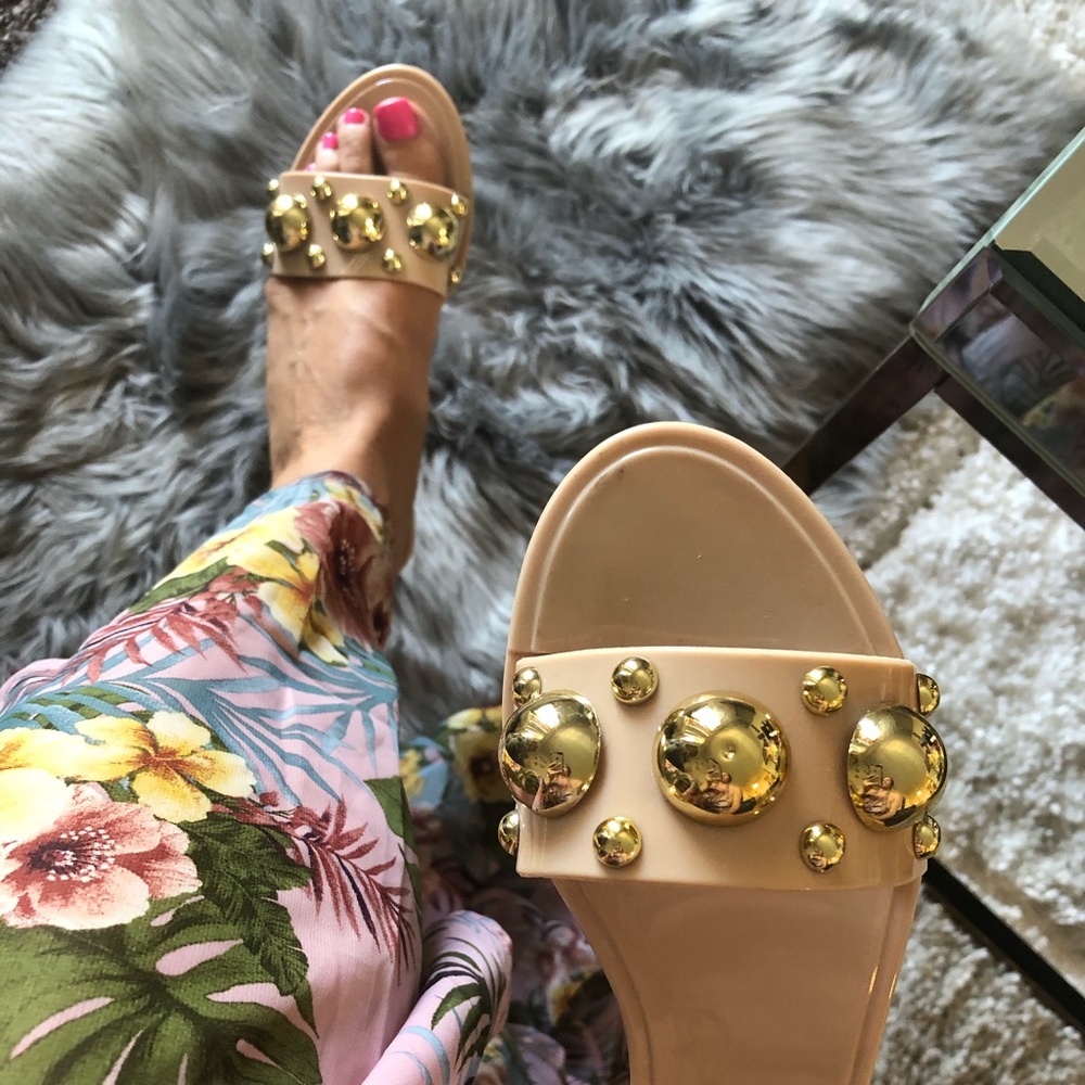 “TIANA” Sandal Slides In Nude